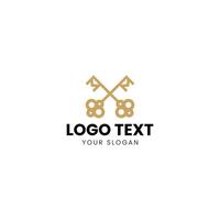 key and cross logo design vector