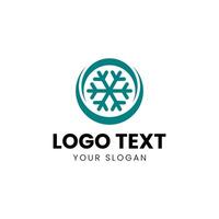 a logo design for a company that uses a snowflake vector