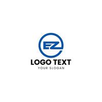 the letter fz logo design vector