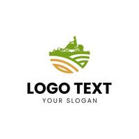 a logo design for a farm business vector