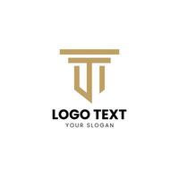 el letra t logo diseño vector