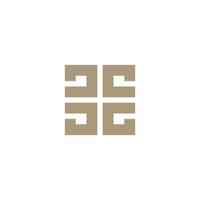 a logo for a company that is made up of two squares vector