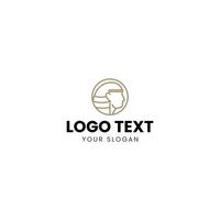 a logo design for a company that is made up of a man's head vector