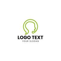 un logo para un empresa ese es diseñado a Mira me gusta un de la persona cabeza vector