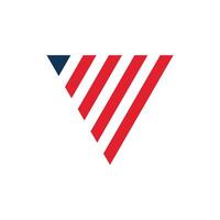 el logo para el americano bandera vector