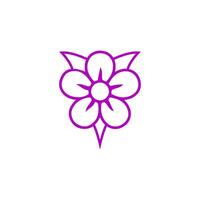 a purple flower icon on a white background vector
