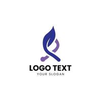 a purple flame logo design vector