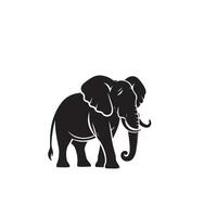 Elephant silhouette isolated on white background. Elephant logo. vector