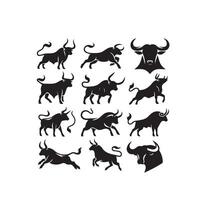 Bull silhouette on white background. Cow illustration. bull logo ,cow logo vector