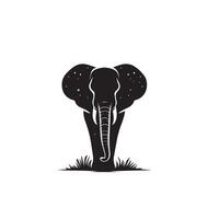 Elephant silhouette isolated on white background. Elephant logo. vector