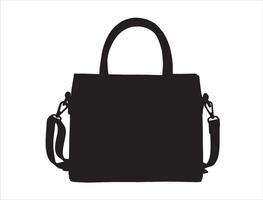 Purse silhouette on white background vector