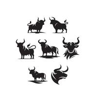 Bull silhouette on white background. Cow illustration. bull logo ,cow logo vector