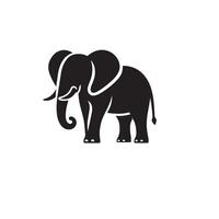 Elephant silhouette isolated on white background. Elephant logo. vector