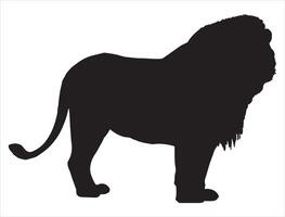 Lion silhouette on white background vector