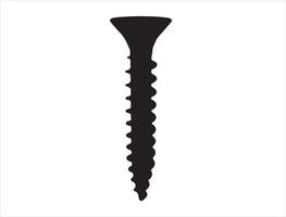 Screw silhouette on white background vector