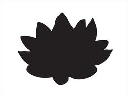 Lotus flower silhouette on white background vector