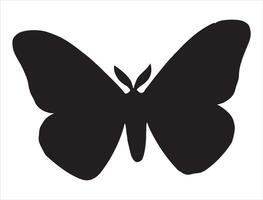 Moth silhouette on white background vector