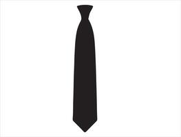 Necktie silhouette on white background vector