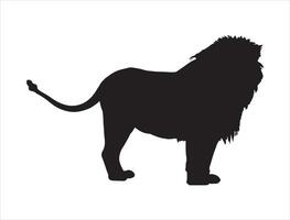 Lion silhouette on white background vector