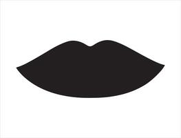 Lips silhouette on white background vector