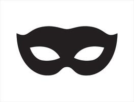 Mardi grass mask silhouette on white background vector