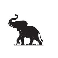 Elephant silhouette isolated on white background. Elephant logo. vector