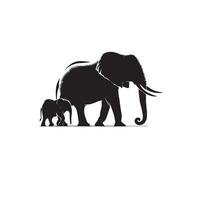 elefante silueta aislado en blanco antecedentes. elefante logo. vector