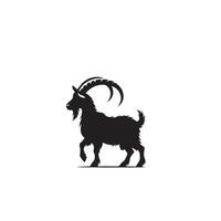 Goat silhouette on white background. Goat logo, Goat illustration vector