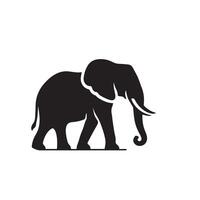 Elephant silhouette isolated on white background. Elephant logo. vector