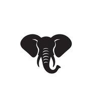 Elephant silhouette isolated on white background. Elephant logo. vector