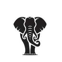 Elephant silhouette isolated on white background. Elephant logo. vector