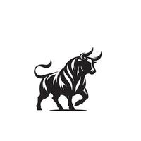 Bull silhouette on white background. Cow illustration. bull logo ,cow logo vector