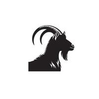 Goat silhouette on white background. Goat logo, Goat illustration vector