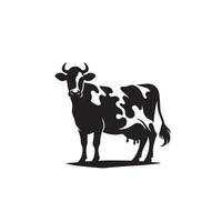 Bull silhouette on white background. Cow illustration. bull logo ,cow logo vector