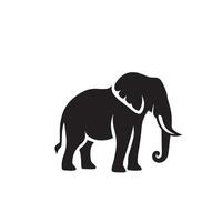 Elephant silhouette isolated on white background. Elephant logo. vector