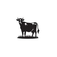 Bull silhouette on white background. Cow illustration. bull logo ,cow logo vector