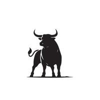 Bull silhouette on white background. Cow illustration. bull logo ,cow logo vector