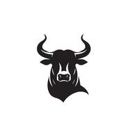 Bull silhouette on white background. Cow illustration. bull logo ,cow logo vector