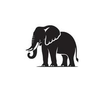 Elephant silhouette isolated on white background. Elephant logo. vector