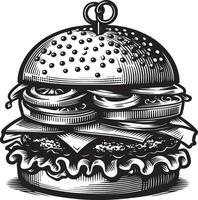 hamburguesa icono ilustración vector