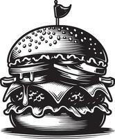 hamburguesa icono ilustración vector