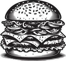 hamburguesa icono ilustración vector