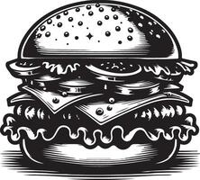 hamburguesa icono ilustración vector