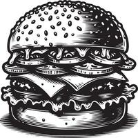 hamburguesa icono ilustración vector