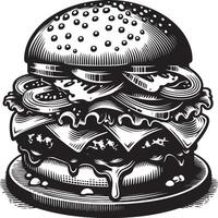 hamburguesa icono ilustración vector