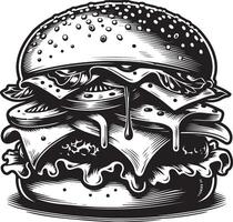 hamburguesa icono ilustración vector