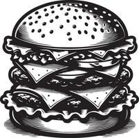 hamburguesa icono ilustración vector