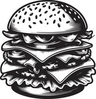 hamburguesa icono ilustración vector