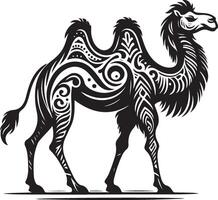 Sketch of walking camel vector