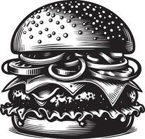 hamburguesa icono ilustración vector